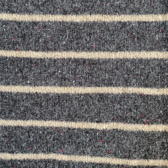 Wallace Grey Stripes Striped Wool Crewneck Sweater - Picture 3 of 10